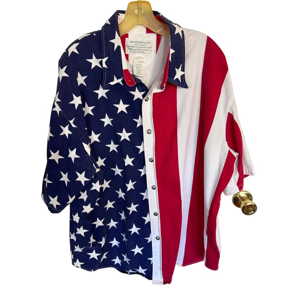Limited Edition, LTD, Authentic Flagwear Short Sleeve  Flag Shirt Size XL